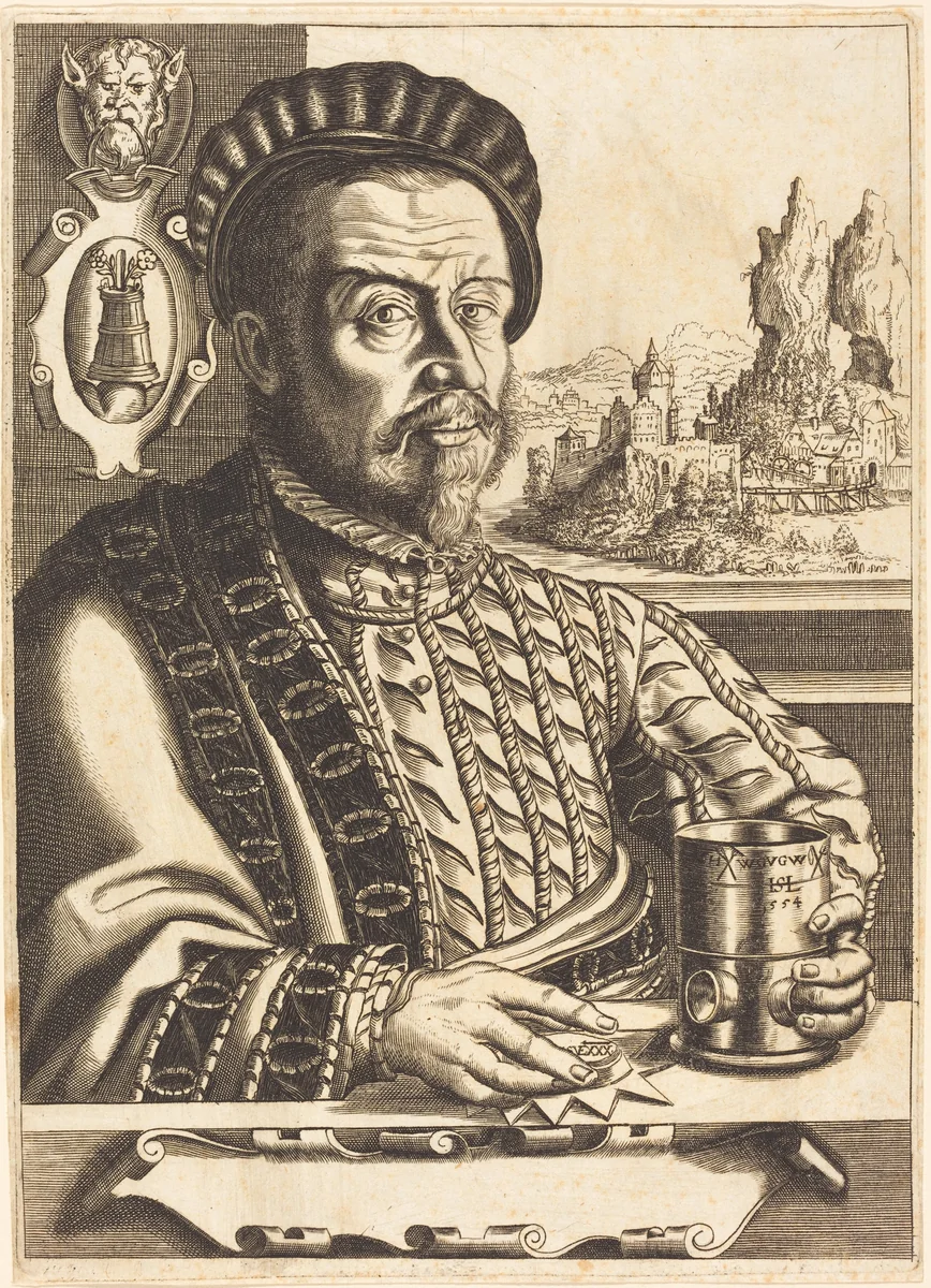 Ulrich Schwaiger (?) by Hanns Lautensack, print, 1554