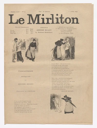 Le Mirliton, no. 24 by Théophile-Alexandre Steinlen, periodical, 1894