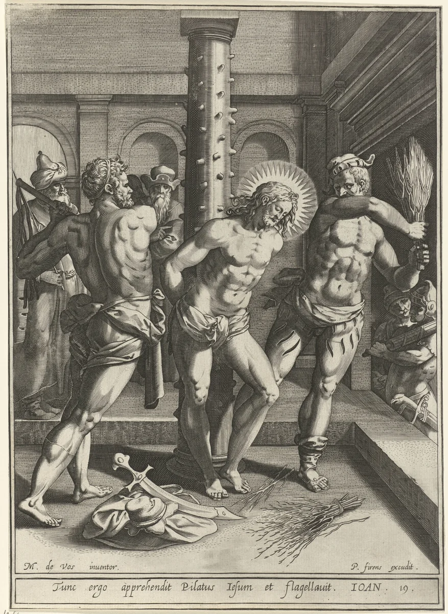 Geseling van Christus by anonymous, print, 1590-1638