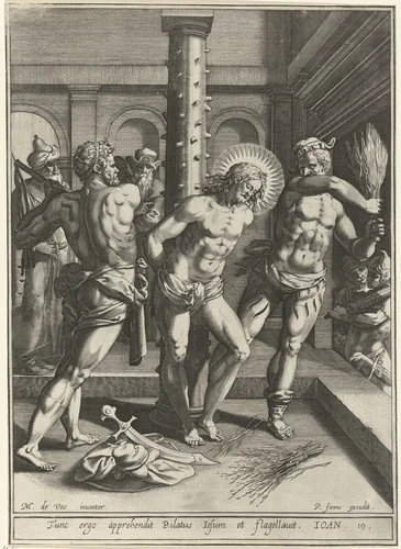 Geseling van Christus by anonymous, print, 1590-1638