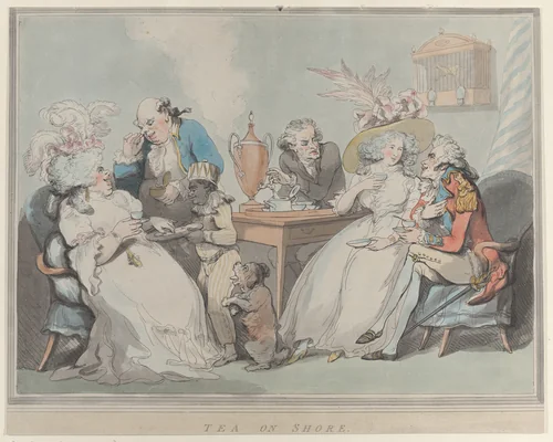Tea on Shore by Thomas Rowlandson, print, 1785-1794
