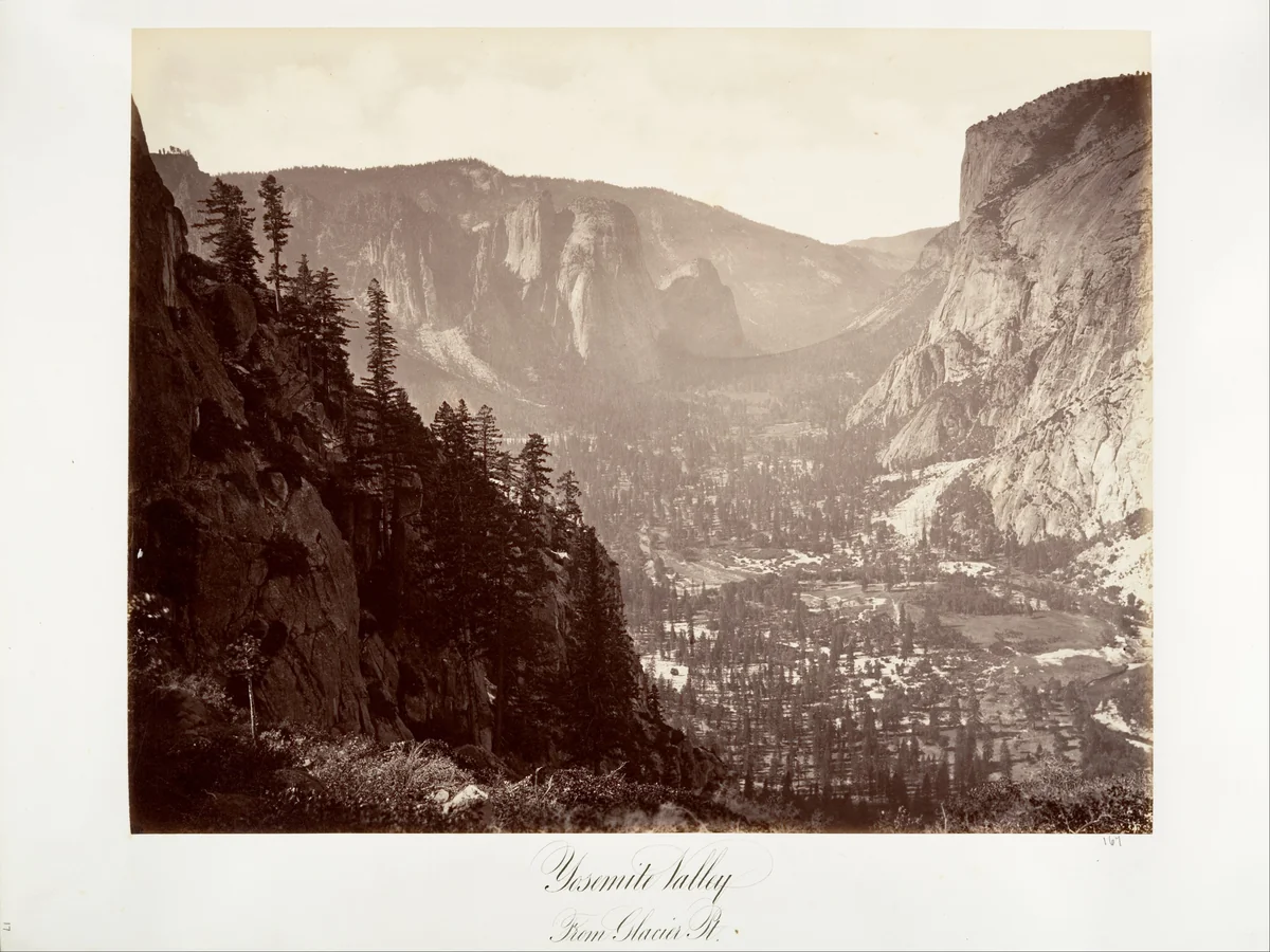 Yosemite Valley from Glacier Point by Carleton E. Watkins, photograph, 1870-1874