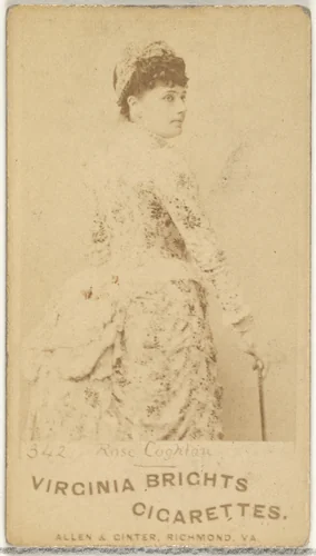 Card 342, Rose Coghlan, from the Actors and Actresses series (N45, Type 1) for Virginia Brights Cigarettes by Allen & Ginter, photograph, 1885-1891