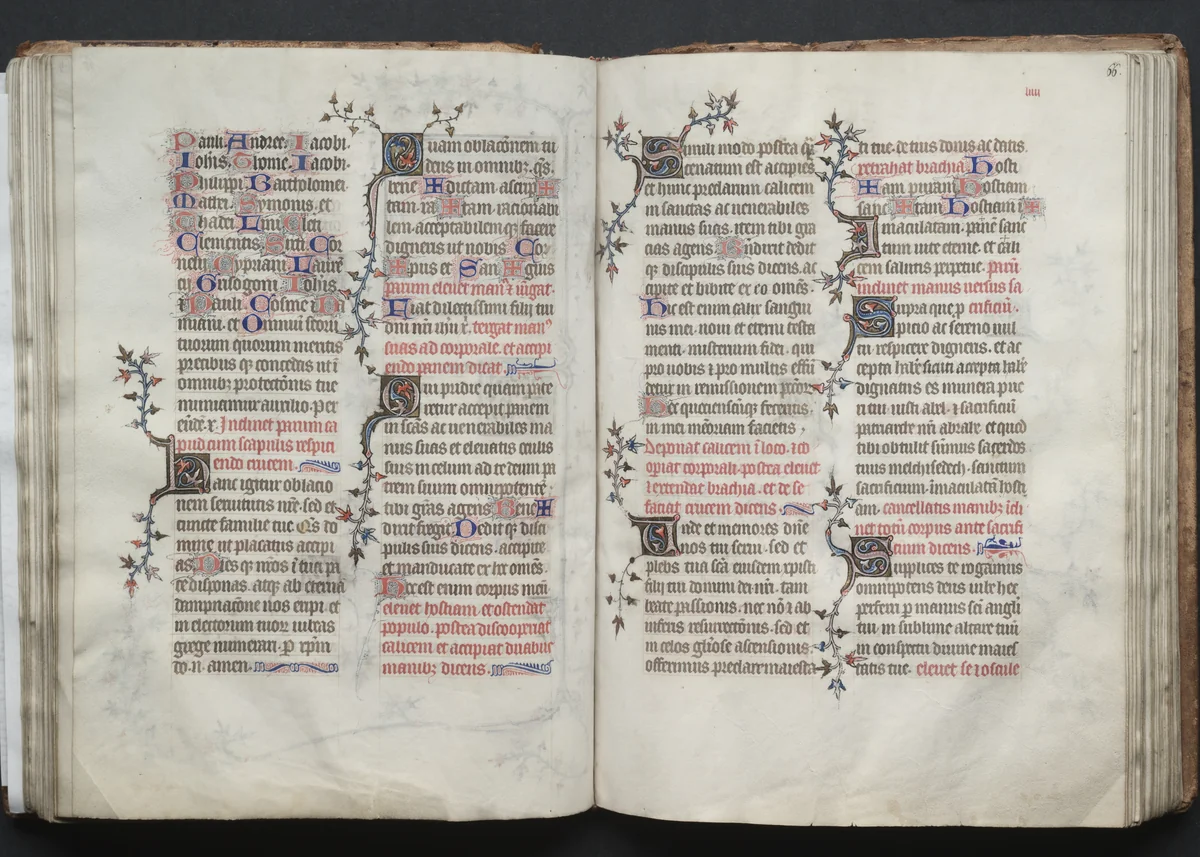 The Gotha Missal: Fol. 65v, Text by Master of the Boqueteaux, book, 1370-1380