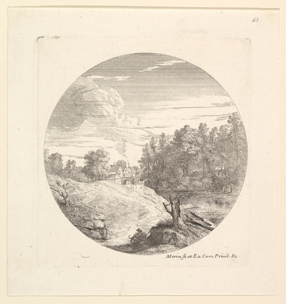 Le Paysan et son chien by Jean Morin, print, 1605-1650