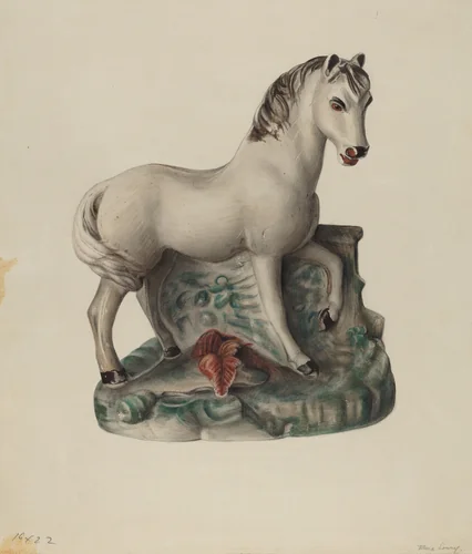 Chalkware Horse by Mina Lowry, index of american design, 1935-1942