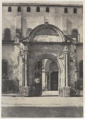Porte Bachelier, Eglise Saint-Sernin, Toulouse (Haute-Garonne) by Auguste Mestral, photograph, 1851