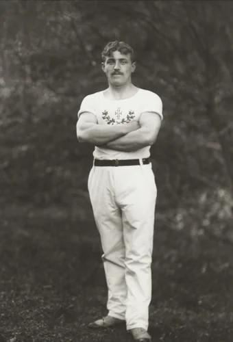 Member of a Rural Gymnastics Club by August Sander, photograph, 1912