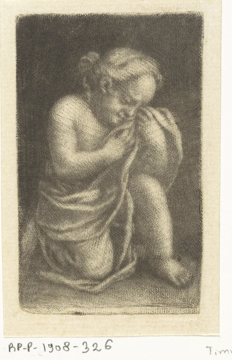 Huilend kind by Gerard de Lairesse, print, 1670-1680
