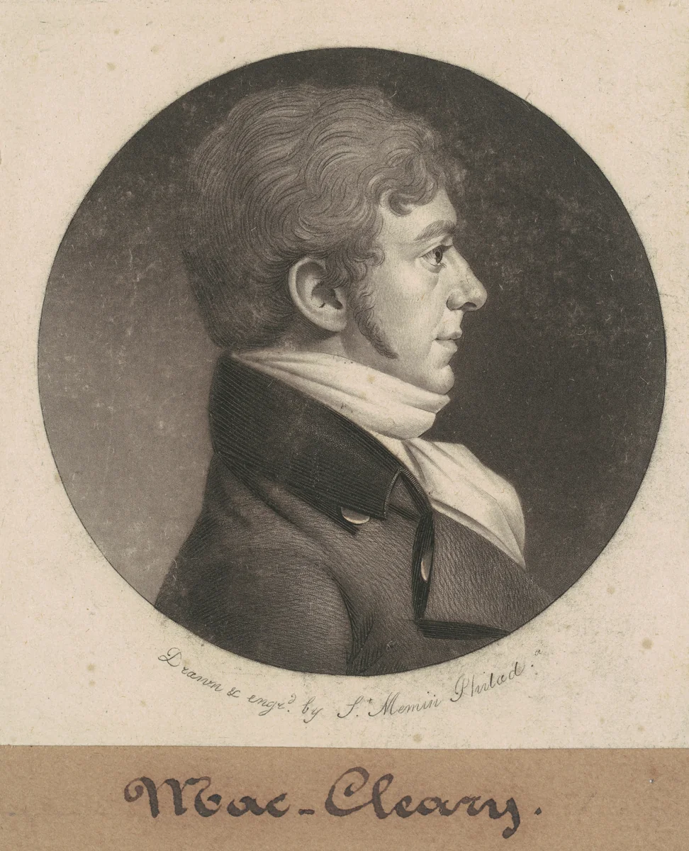 MacCleary by Charles B. J. Févret de Saint-Mémin, print, 1802