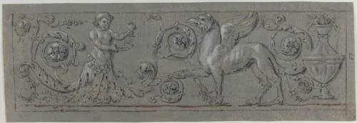 Design for a Decorative Frieze by anonymous, drawing, 1820-1855