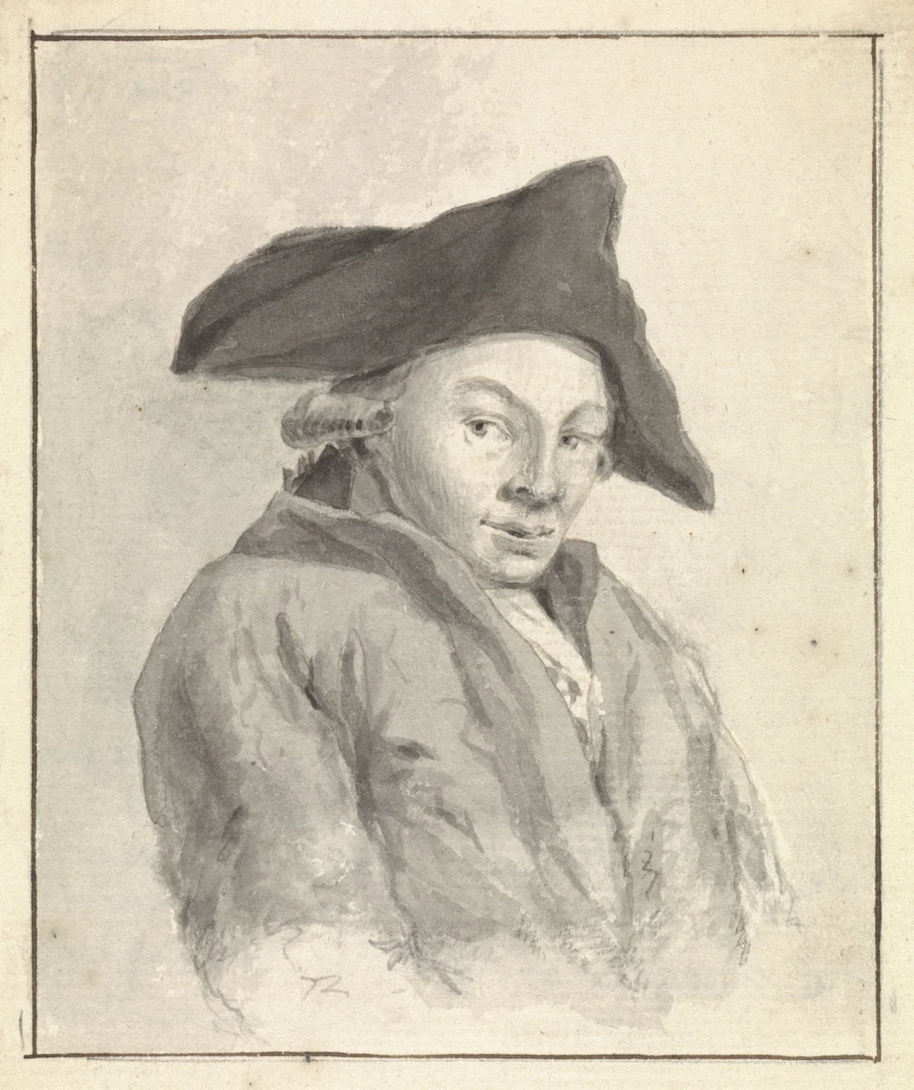 Portret van Jan Evert Grave by Anthonie van den Bos, drawing, 1773-1838