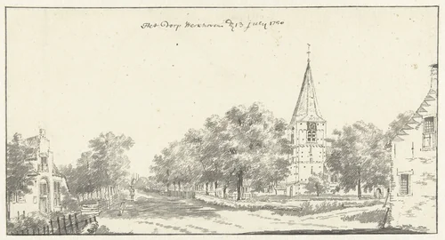 Gezicht op Werkhoven by Jan de Beijer, drawing, 1750