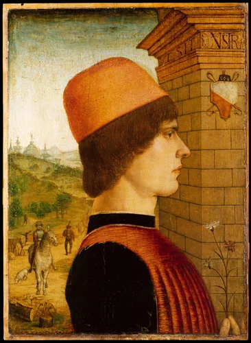 Portrait of a Man, possibly Matteo di Sebastiano di Bernardino Gozzadini by Maestro delle Storie del Pane, painting, 1494