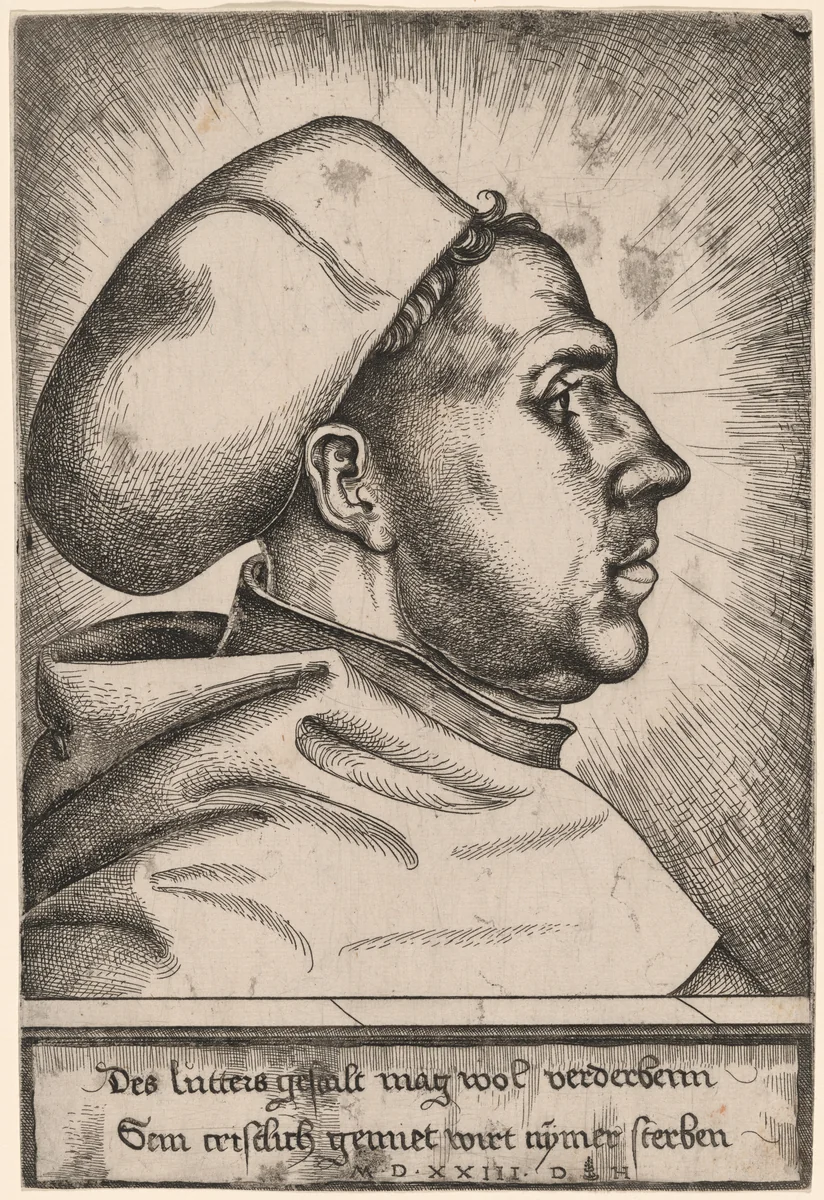 Martin Luther by Daniel Hopfer
Lucas Cranach the Elder, print, 1523