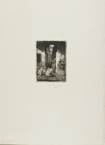 Tanger, Arabes Assis by Mariano Fortuny, print, 1858-1874