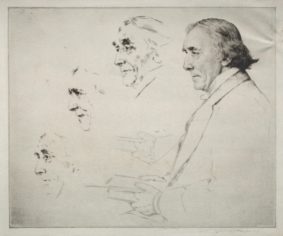 Sir Henry Irving by Mortimer Menpes, print