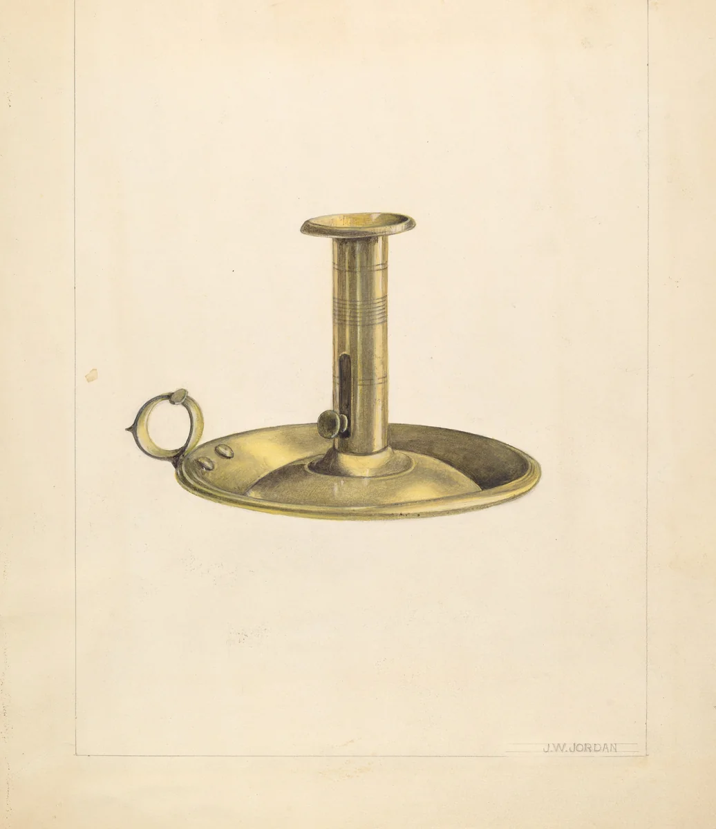 Candlestick by John Jordan, index of american design, 1937