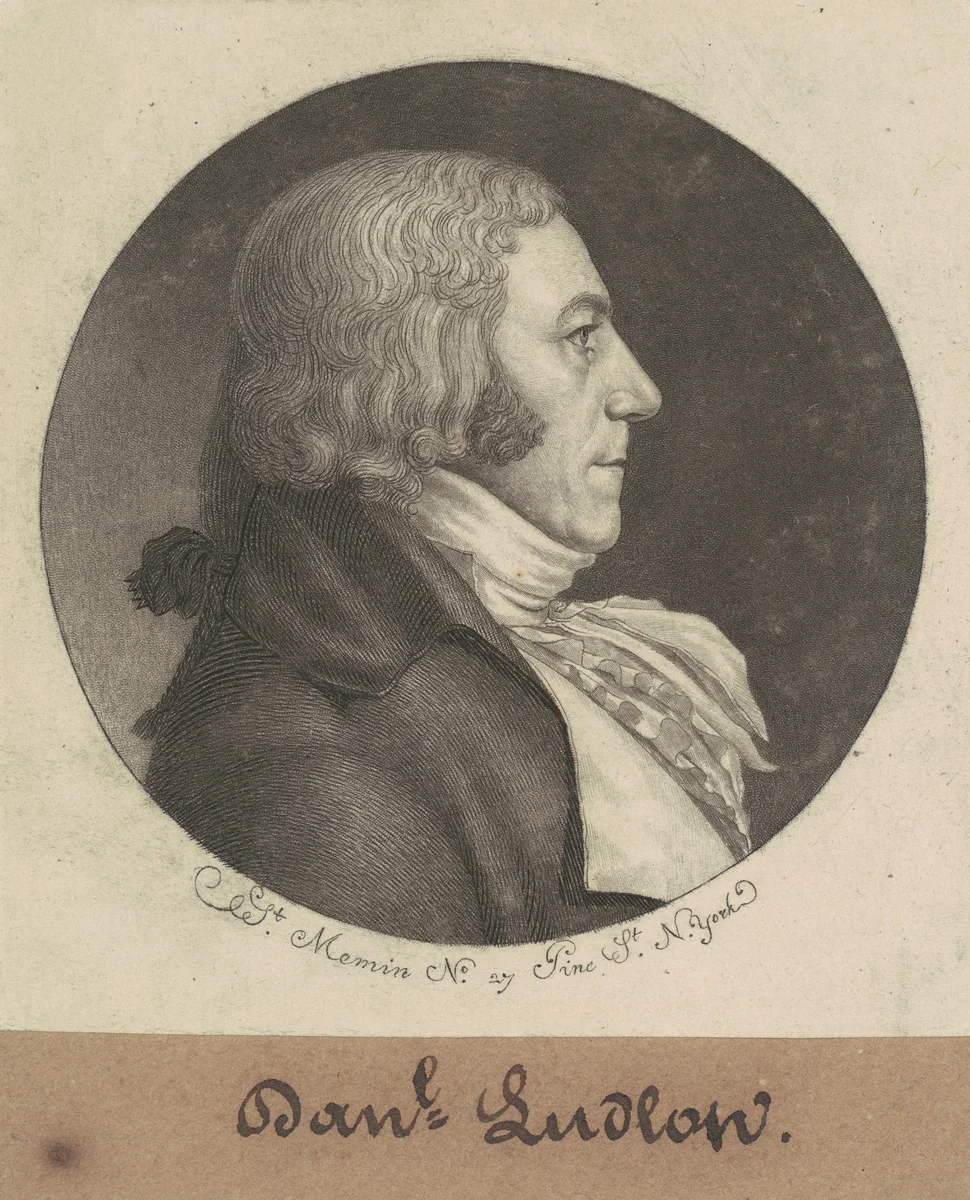 Daniel Ludlow by Charles B. J. Févret de Saint-Mémin, print, 1798