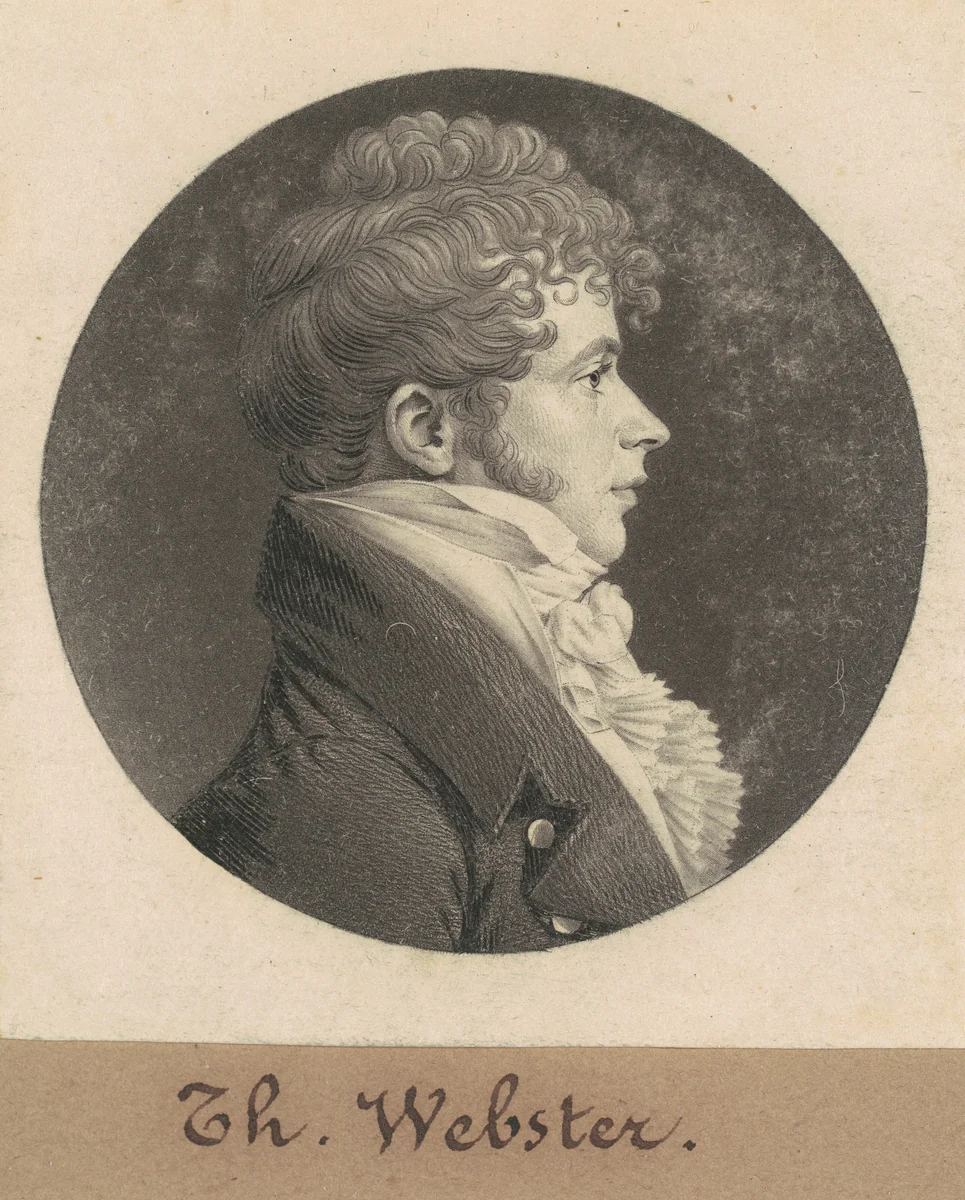 Thomas Webster by Charles B. J. Févret de Saint-Mémin, print, 1809