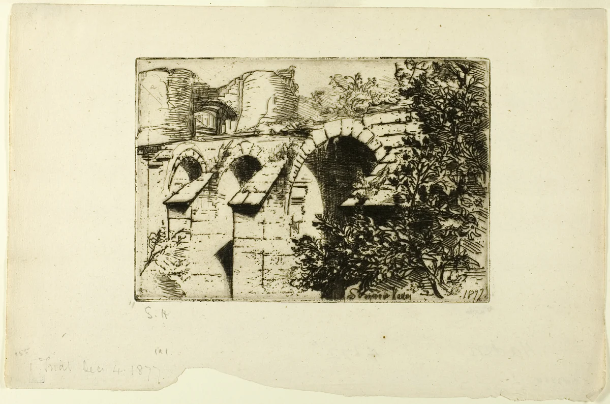 The Castle Bridge by Francis Seymour-Haden, print, 1877