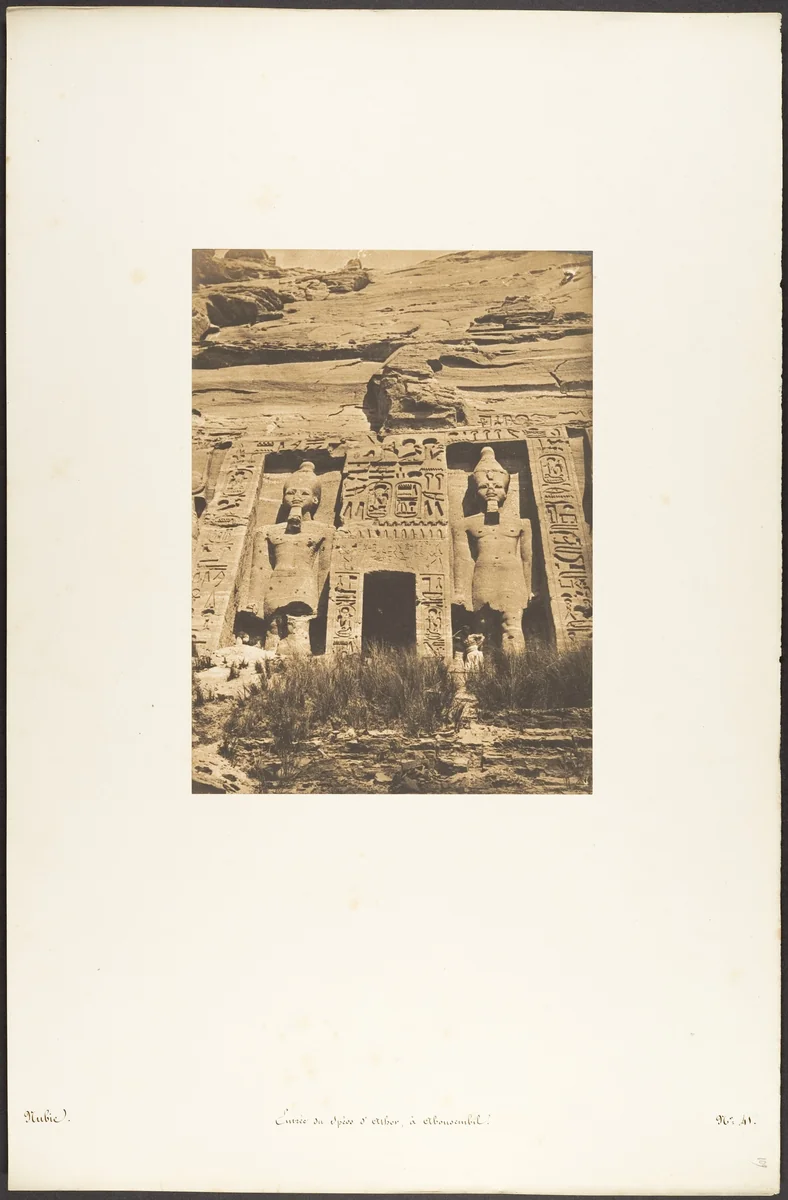 Entrée du Spéos d'Athor, à Abousembil by Maxime Du Camp, photograph, 1850