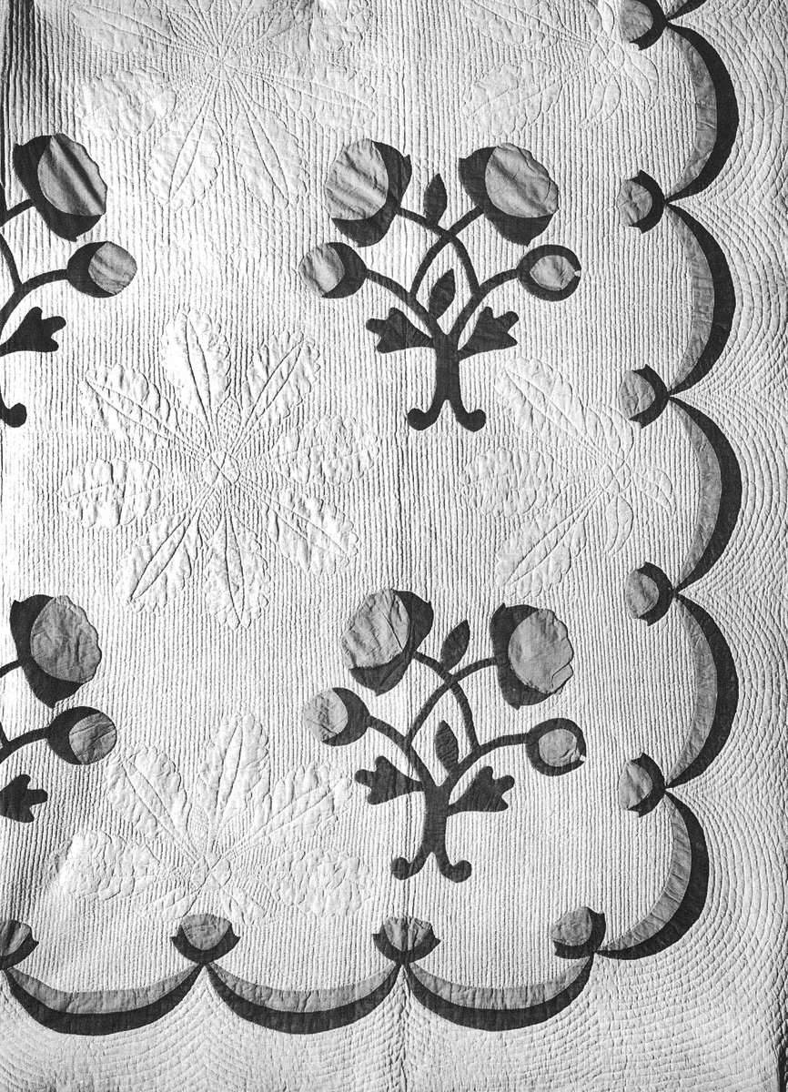 Bedcover (Roses Quilt) by Letticia Keziah Vernon, textile, 1820-1845