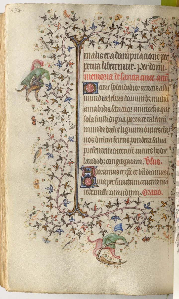 Hours of Charles the Noble, King of Navarre (1361-1425): fol. 261v, Text by Master of the Brussels Initials and Associates, book, 1400-1410