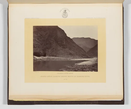 Grand Cañon, Looking Below Mouth of Diamond River by Timothy O'Sullivan, photograph, 1871