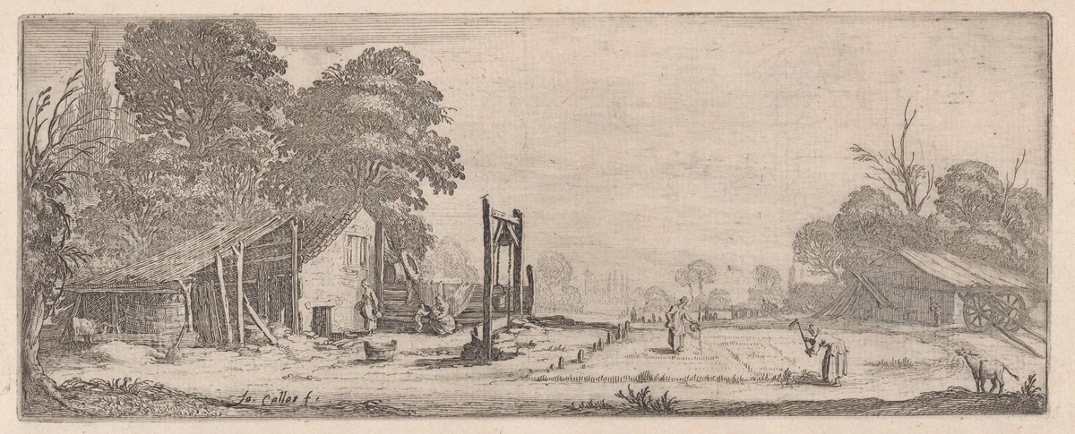 Le Jardin, appelé aussi Le Marais (The Garden, also called The Marsh), from "Les Quatre Paysages" (The Four Landscapes) by Jacques Callot, print, 1620-1700