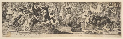 Bacchanal by Pierre Brebiette, print, 1615-1642