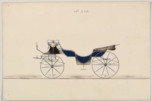 Design for Vis-à-vis, no. 814 by Brewster & Co., drawing, 1850-1870