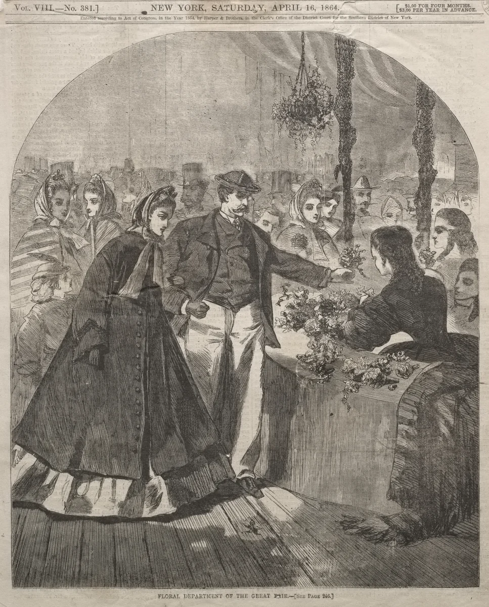 Floral Department of the Great Fair by Winslow Homer, print, 1864