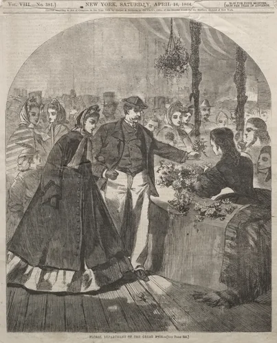 Floral Department of the Great Fair by Winslow Homer, print, 1864