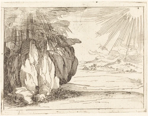 Sun and Rain by Jacques Callot, print, 1592-1635