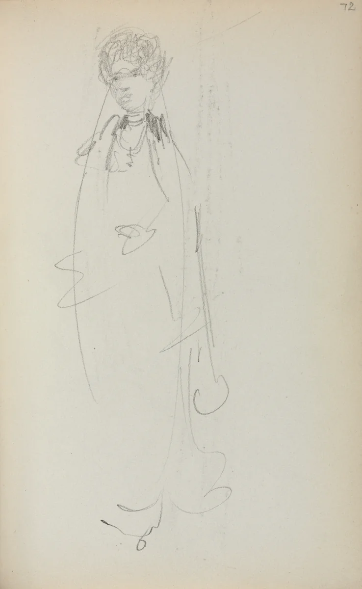 Italian Sketchbook: Standing Woman (page 72) by Maurice Prendergast, book, 1898-1899