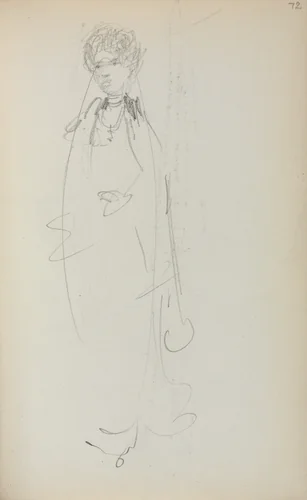 Italian Sketchbook: Standing Woman (page 72) by Maurice Prendergast, book, 1898-1899