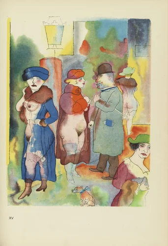 Vor Sonnenaufgang (plate, folio 92) from Ecce Homo by George Grosz, illustrated book, 1922