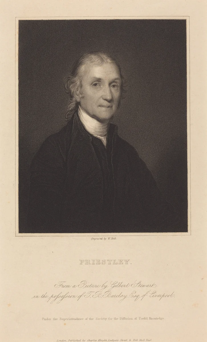 Priestley by William Holl Gilbert Stuart, print, 1771-1838