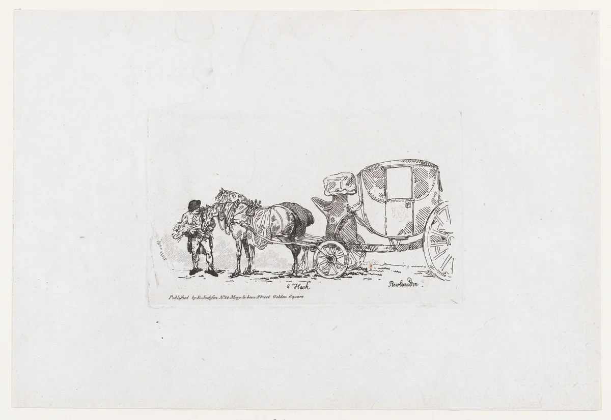 A Hack, from The Rhedarium, or, A New Book of Horses and Carriages by Thomas Rowlandson, print, 1784