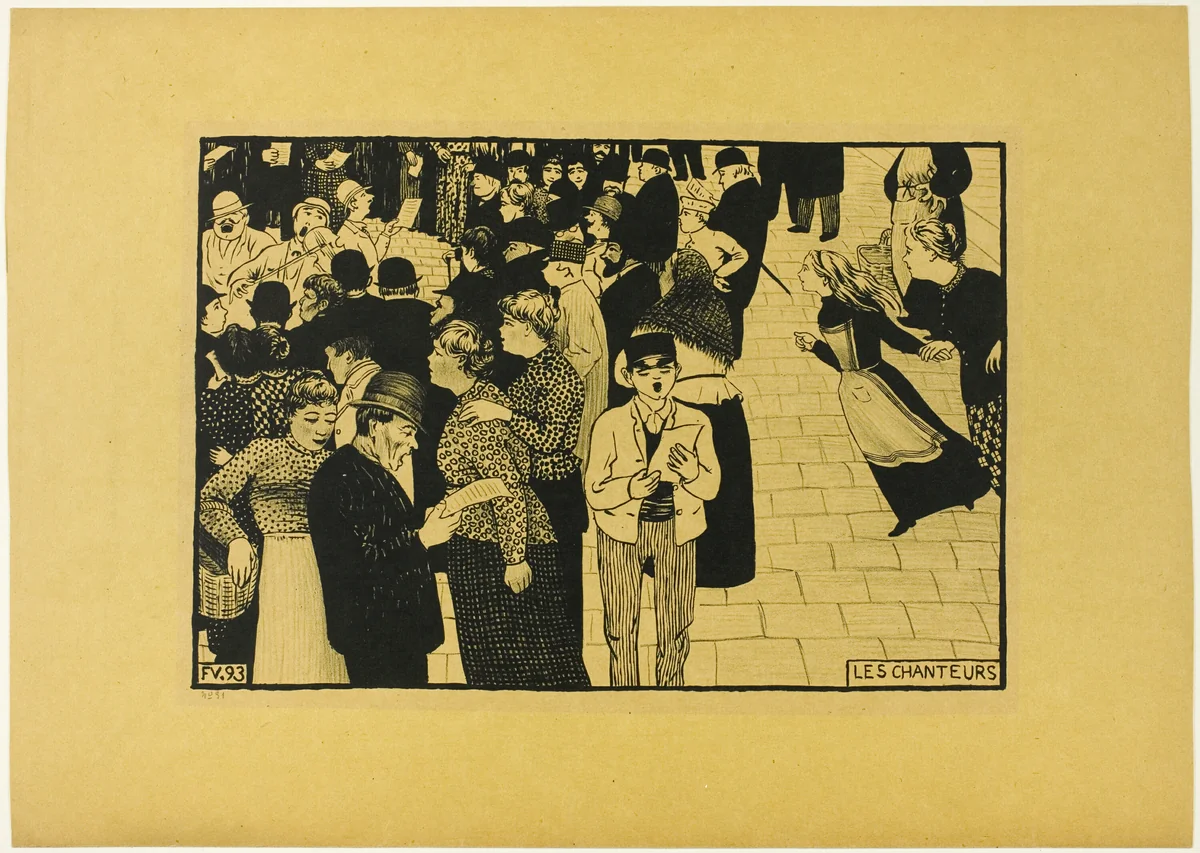 The Singers by Félix Edouard Vallotton, print, 1893