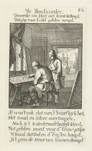 Borduurder by Caspar Luyken, print, 1694