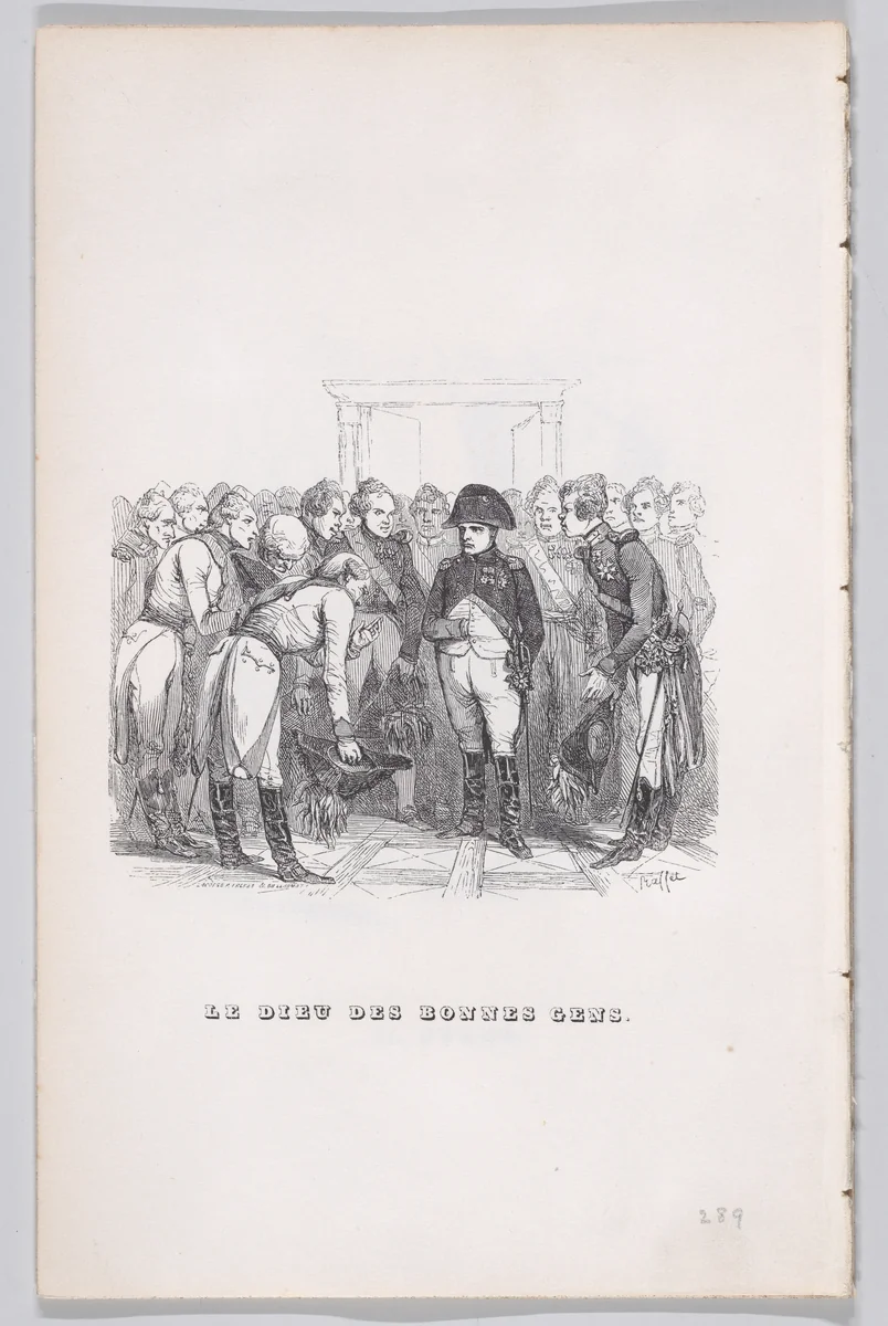 The God of Good People, from "The Complete Works of Béranger" by J. J. Grandville, print, 1836