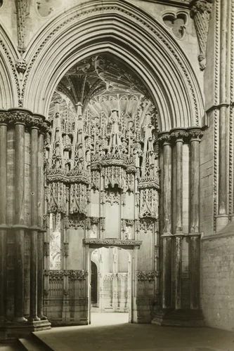 Ely Cathedral: Bishop Alcock's Chapel from Reho-Choir by Frederick Evans, photograph, 1891