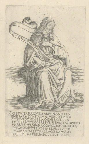 The Prophet Zecheriah, from Prophets and Sibyls by Francesco Rosselli, print, 1480-1490