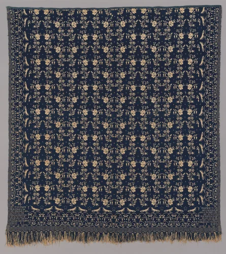 Coverlet by Abram Allen, textile, 1839