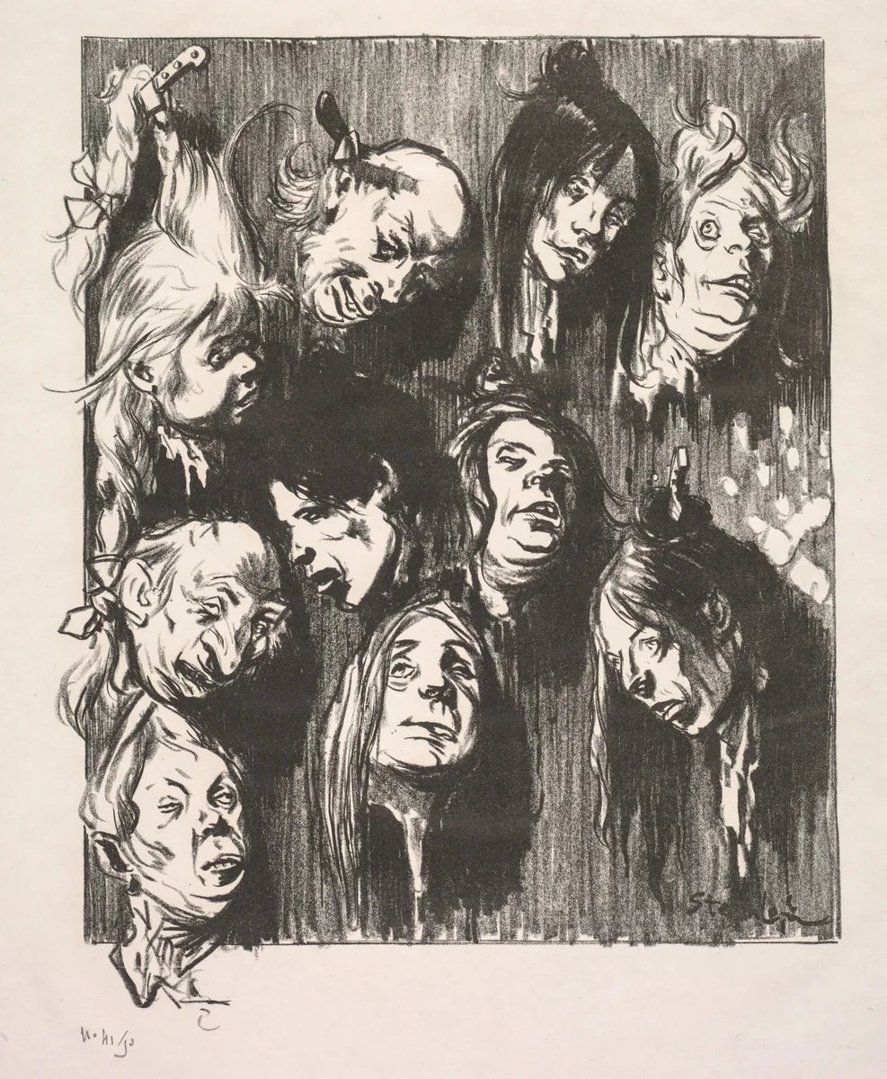 Ten Assassinations for a Penny by Théophile Alexandre Steinlen, print, 1897