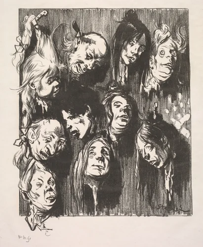 Ten Assassinations for a Penny by Théophile Alexandre Steinlen, print, 1897