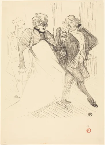 Rejane and Galipaux in "Madame Sans-Gêne" (Réjane et Galipaux dans "Madame Sans-Gêne") by Henri de Toulouse-Lautrec, print, 1894