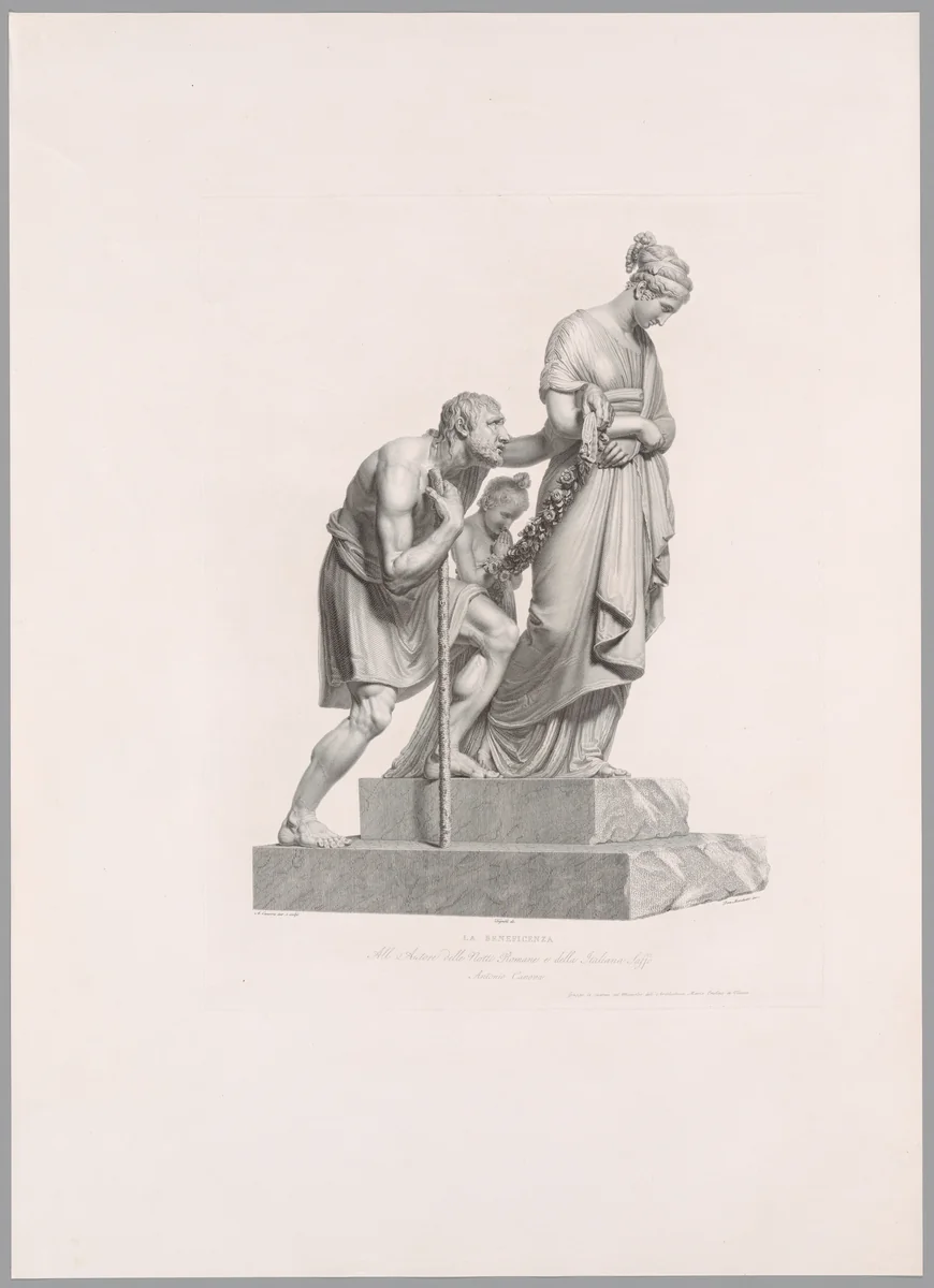 Charity, from Oeuvre de Canova by Domenico Marchetti, print, 1817